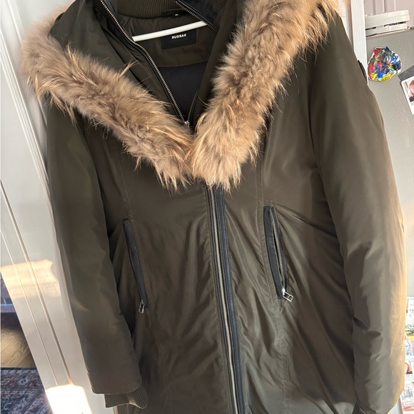 Rudsak army green winter coat with fur - Picture 3 of 6